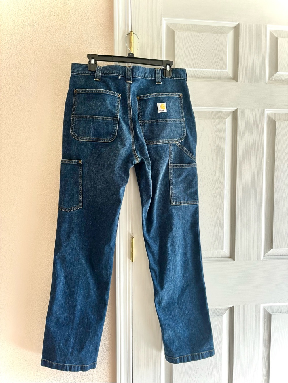 Carhartt Men’s Relaxed Fit Straight Leg Blue Denim Jeans Cotton 33x30